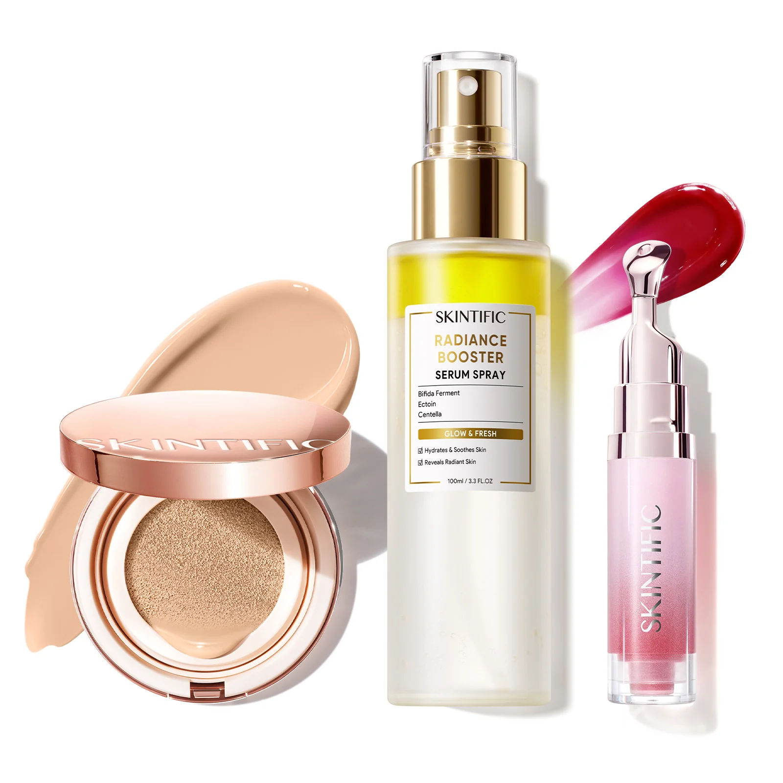 12-Hour Long-Lasting Cover Cushion+ Booster Serum Spray + Lip Serum - Image 46