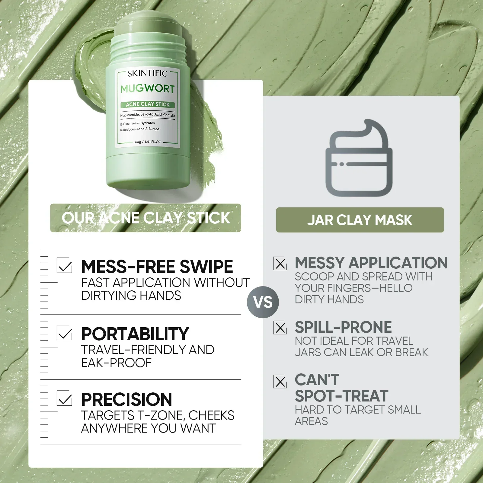 Mugwort Anti Pores & Acne Clay Mask Stick - Image 6