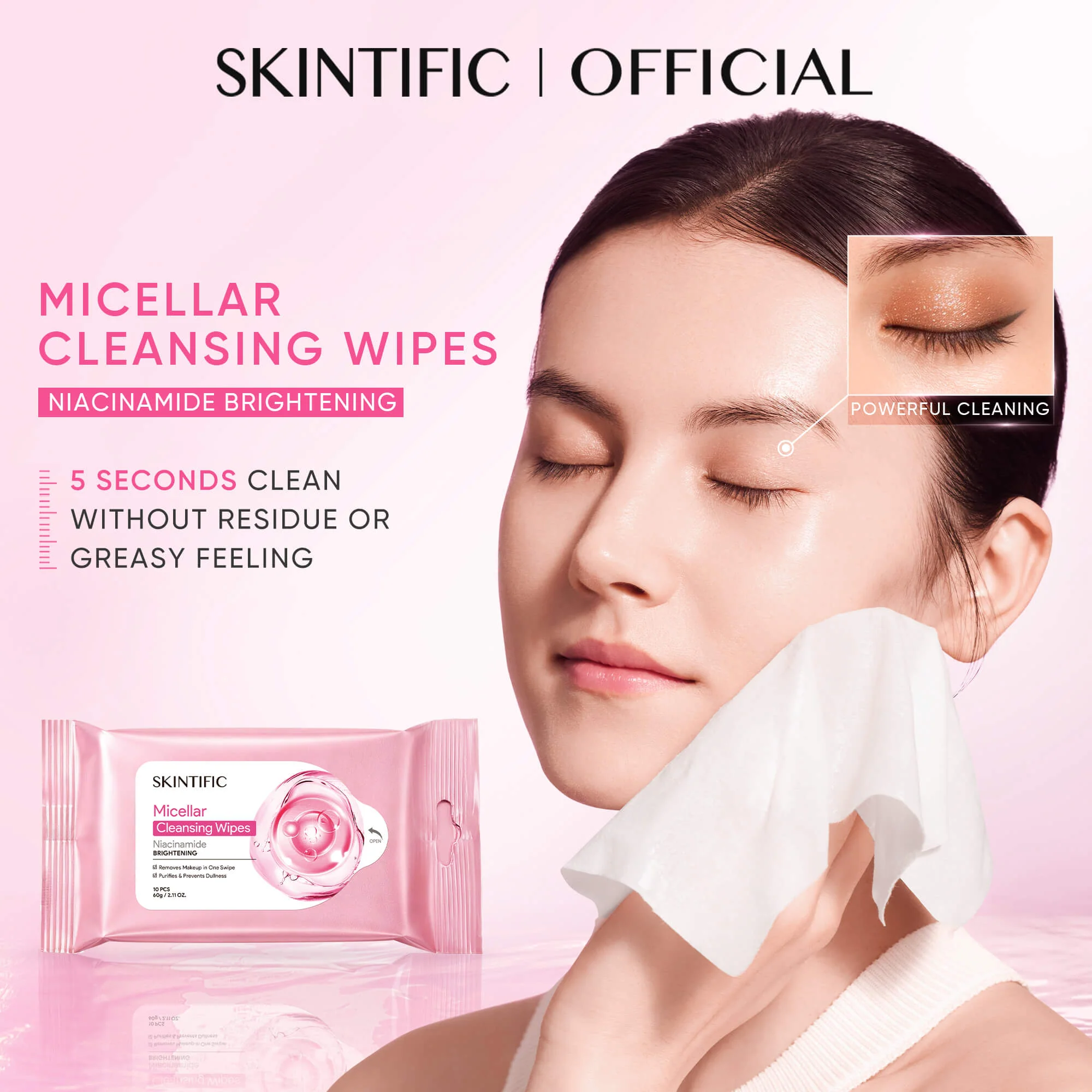 Niacinamide Brightening Cleansing Wipes - Image 7