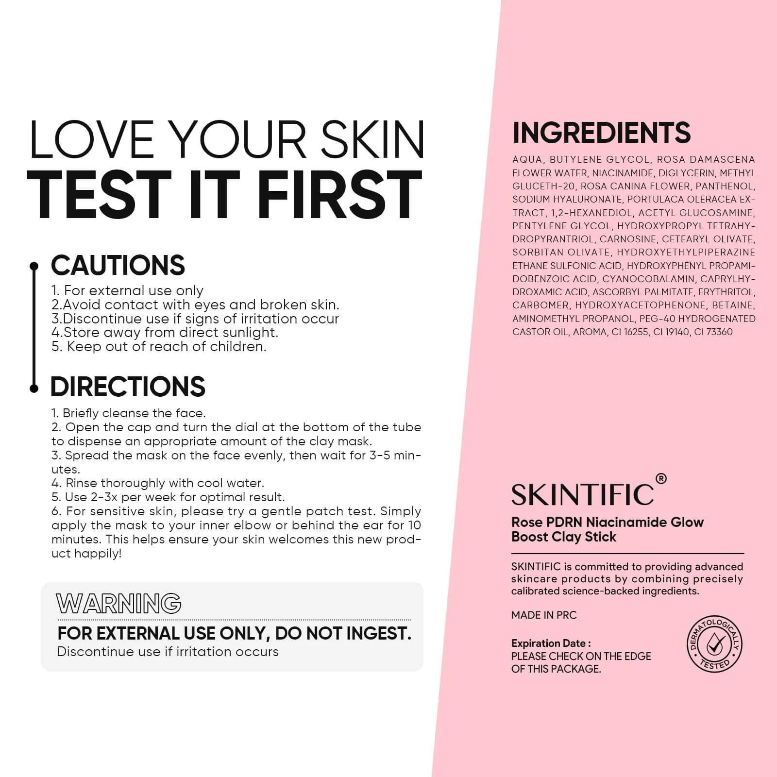Rose PDRN Niacinamide Glow Boost Clay Stick - Image 8